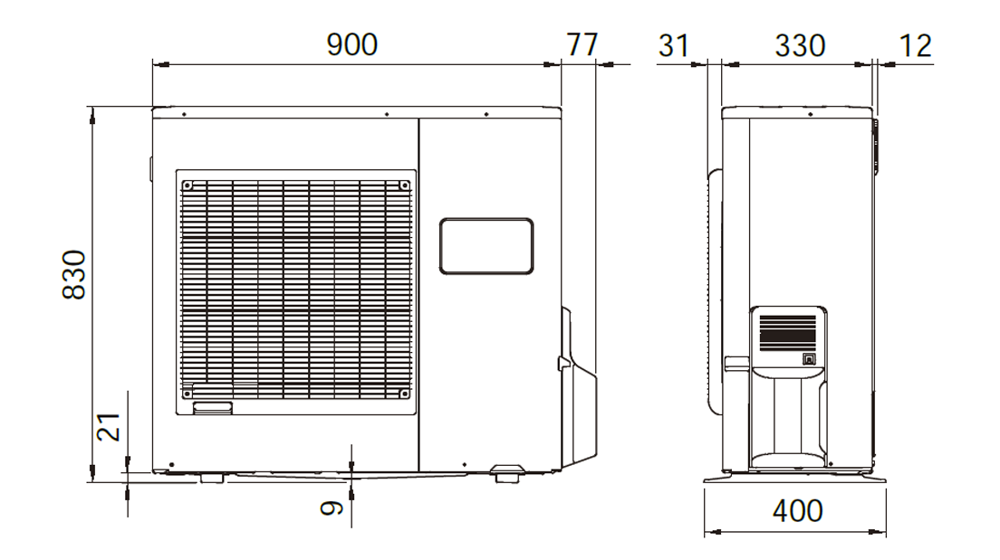室外机 外形尺寸