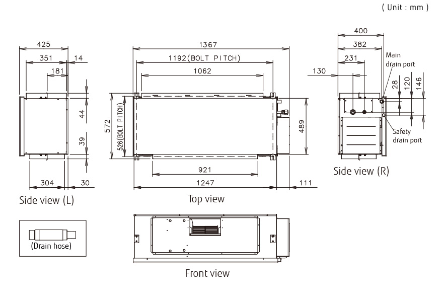 Outdoor Air Unit - Dimensions