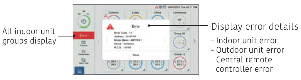 Display descriptive explanation when an error occurs