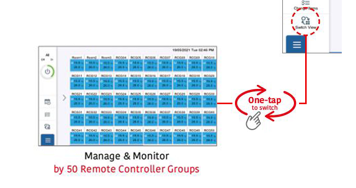 Manage & Monitor by 50 Remote Controller Groups