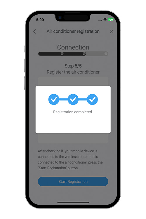 The setting is completed.