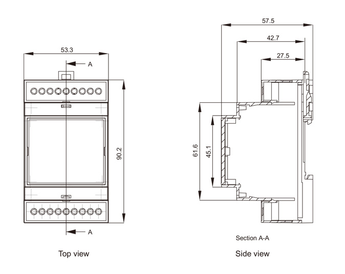 90.2mm × 53.3mm × 57.5mm 90.2mm × 53.3mm × 57.5mm