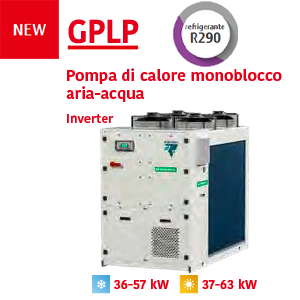 Pompa di calore monoblocco aria-acqua GPLP Inverter R290 fino a 63kW