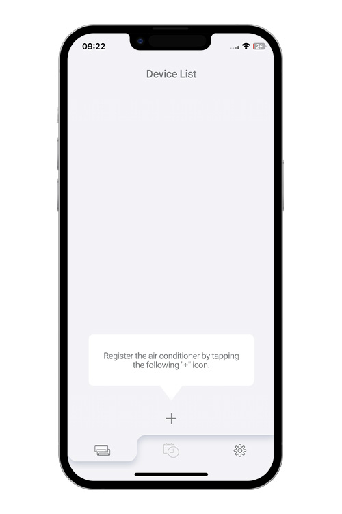 Toccare [＋] per aggiungere un climatizzatore nuovo.