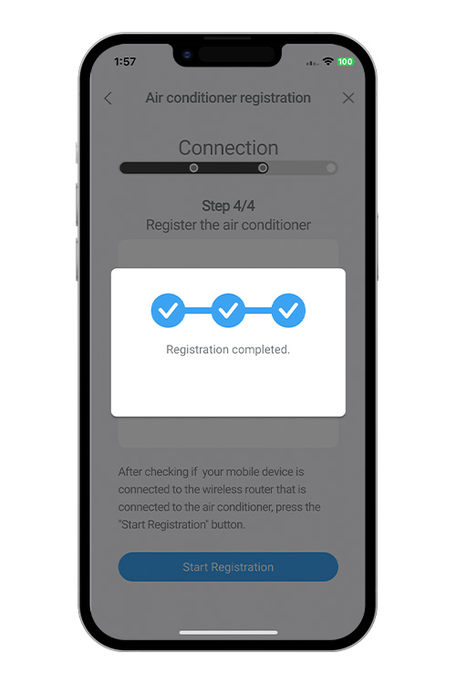 L'impostazione è completata.