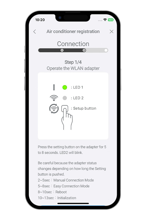 Premere il pulsante WPS sul router WLAN a cui ci si è collegati.